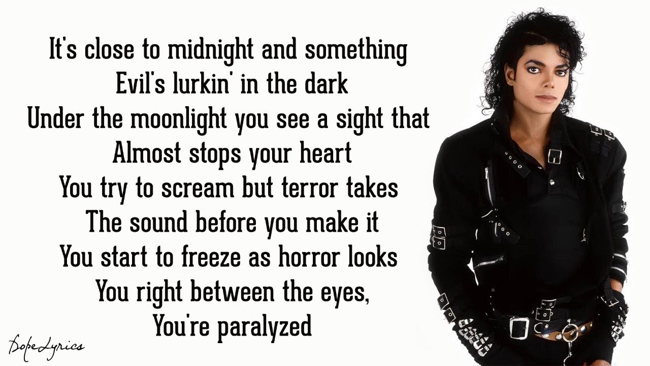 Michael jackson lyrics. Thriller Michael Jackson текст.