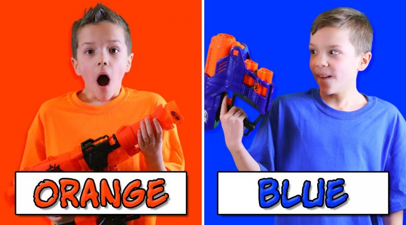 NERF BATTLE Using Only ONE Color with EXTREME Nerf Blasters! (Eli vs Liam Nerf Challenge)